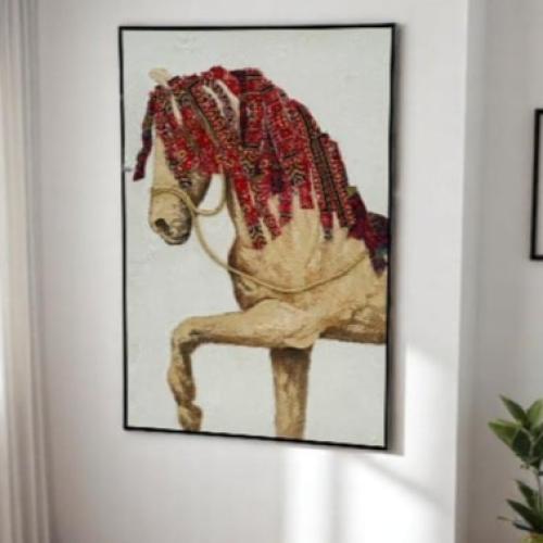 لوحات جدارية خيل 82*122 سم