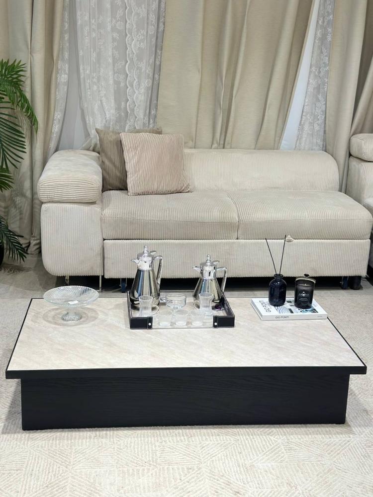 Marble-look floor table set with 6 side tables*Offers
