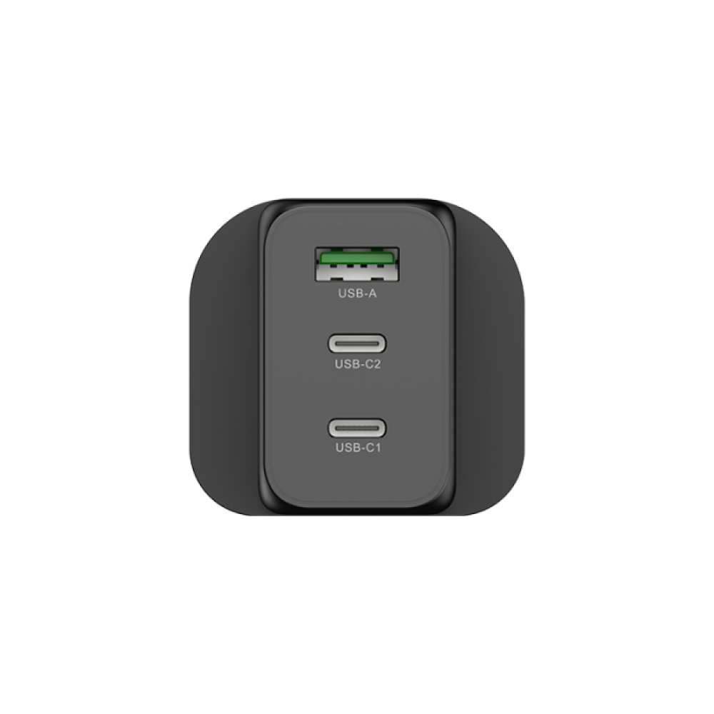 شاحن جداري ليفوري 65 واط منفذين USB-C ومنفذ USB-A - أبيض
