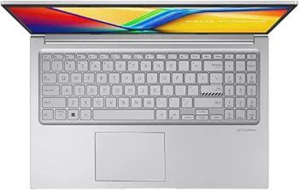 اسوس كمبيوتر محمول Vivobook X1504ZA-NJ602 بشاشة 15.6 بوصة عالية الدقة، معالج Core i7-1255U/ذاكرة وصول عشوائي 16 جيجابايت/محرك أقراص SSD سعة 512 جيجابايت/بطاقة رسومات Intel UHD/نظام تشغيل DOS (بدون نظام تشغيل Windows) باللغة الإنجليزية/العربية باللون الفضي