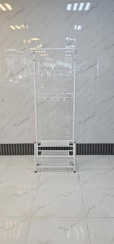 علاق ملابس مع 3 رف لون ابيض  * عروض العيد