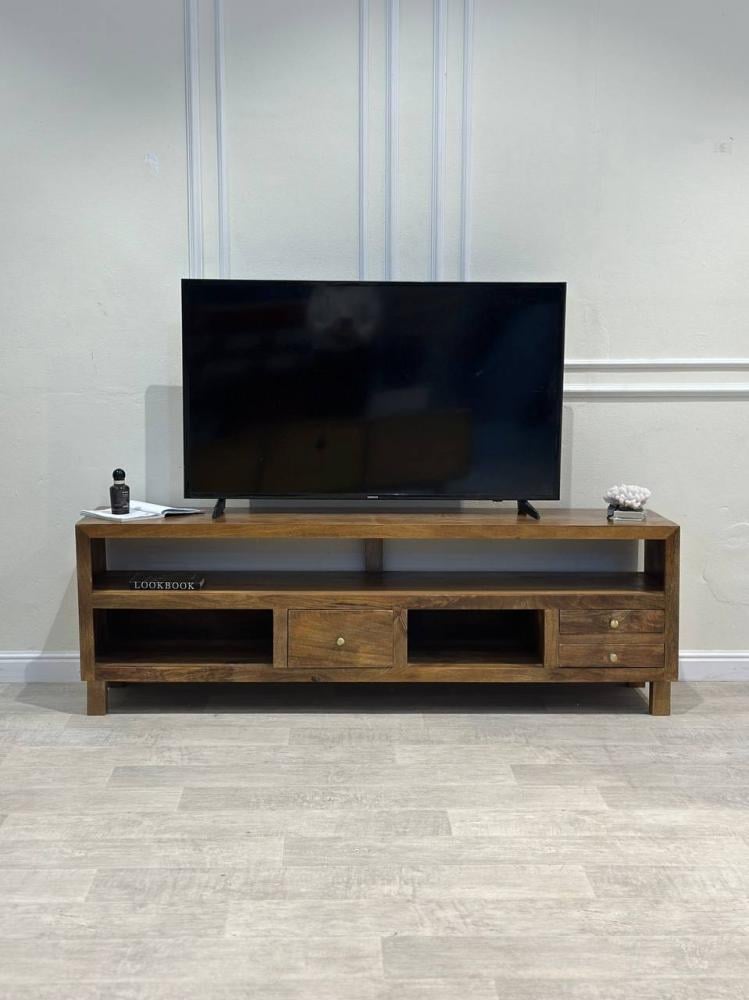 طاولة البلازما خشبي لون بني فاتح مقاس 170 سم