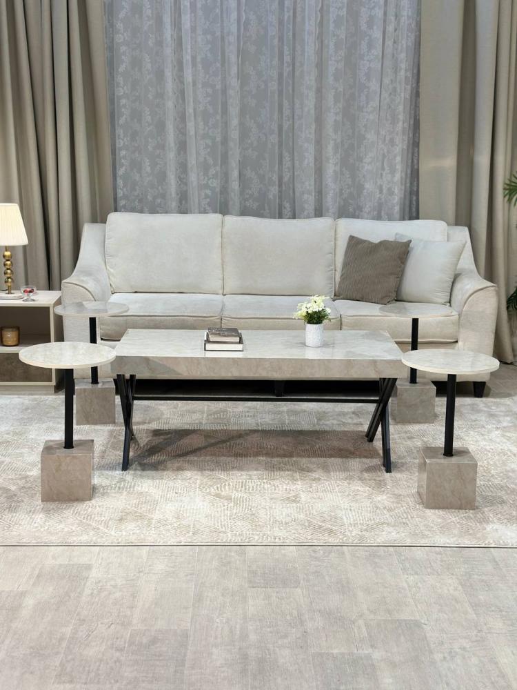 طقم طاولة ضيافة مع 4 طاولات خدمة – تصميم فاخر وعصري من تودو