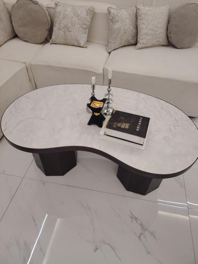 Luxury marble alternative tabletop set with 6 serving tables