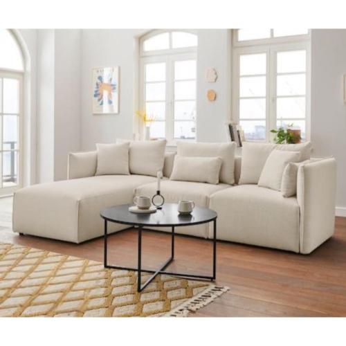 طقم كنب حرف ال 3 اشخاص مع سرير استرخاء مقاس280*180 سم