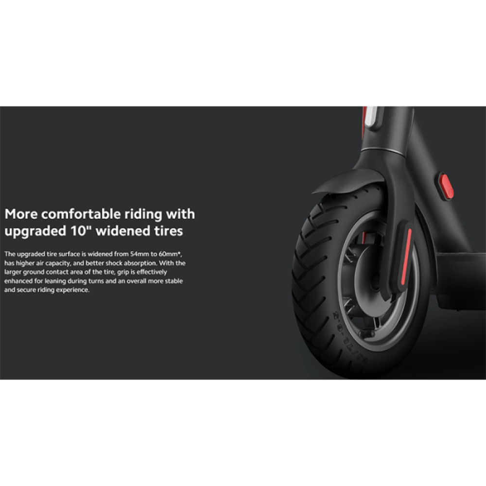 سكوتر كهربائي شاومي سكوتر 4 برو الجيل الثاني بسرعة 25 كيلو متر بالساعة وبقوة 1000 واط BHR8067GL - أسود