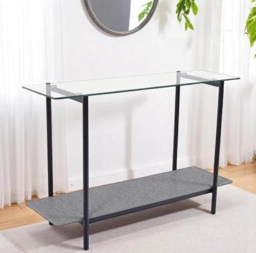 كونسول استقبال زجاج خشب 80x120x40سم
