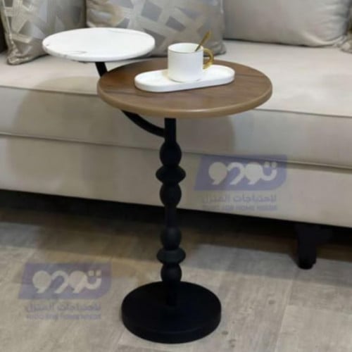 طاولة خدمة دورين خشب بني