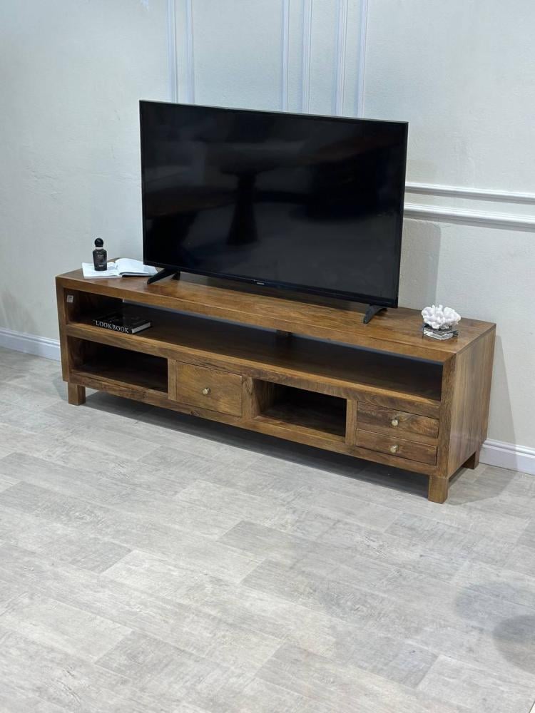 طاولة البلازما خشبي لون بني فاتح مقاس 170 سم