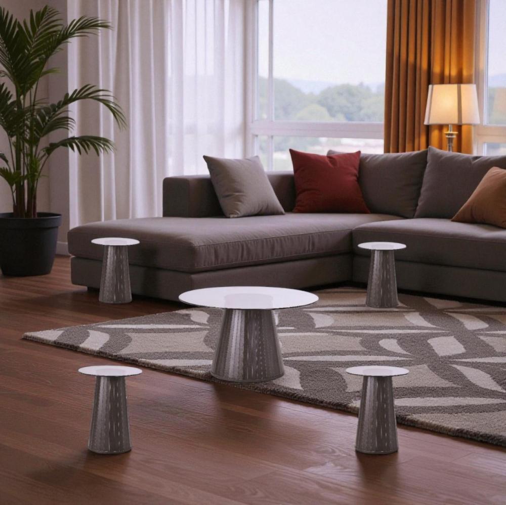 طقم طاولات ضيافة مع 4 خدمة خشب - تصميم عصري