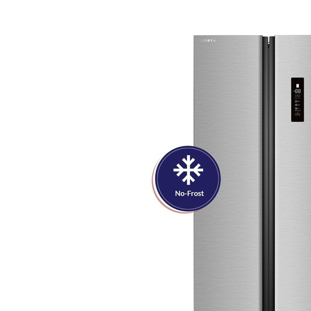 ثلاجة أورورا جنبًا إلى جنب - لون اينوكس - نو فروست - AR-840SNFT