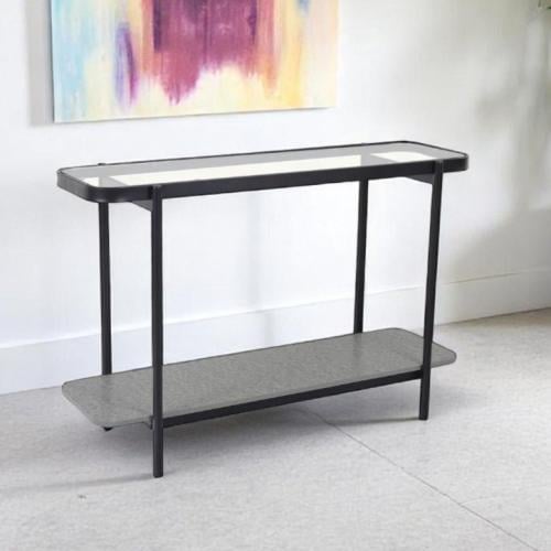 كونسول استقبال زجاج خشب 80x120x40سم