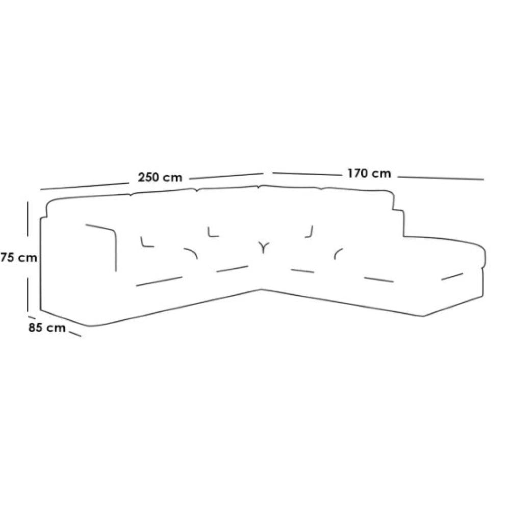 كتبة زاوية كتان وام دي اف - رمادي