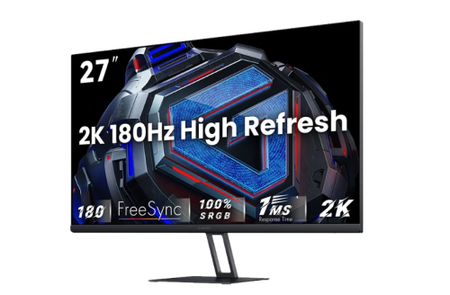 شاشة عرض شاومي للألعاب LCD G27Qi بدقة 2K بمعدل 180Hz وبحجم 27 انش ELA5597UK - أسود