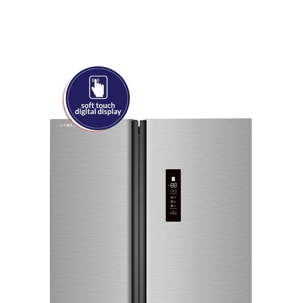 ثلاجة أورورا جنبًا إلى جنب - لون اينوكس - نو فروست - AR-840SNFT