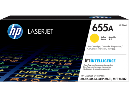 خرطوشة مسحوق الحبر الأصفر الأصلية HP 655A LaserJet (CF452A