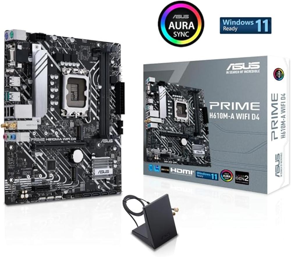 اسوستيك كمبيوتر برايم H610M-A واي فاي D4 2DDR4 1XPCIE 4.0 X16 2XM.2 4XSATA، من اسس، LGA 1700