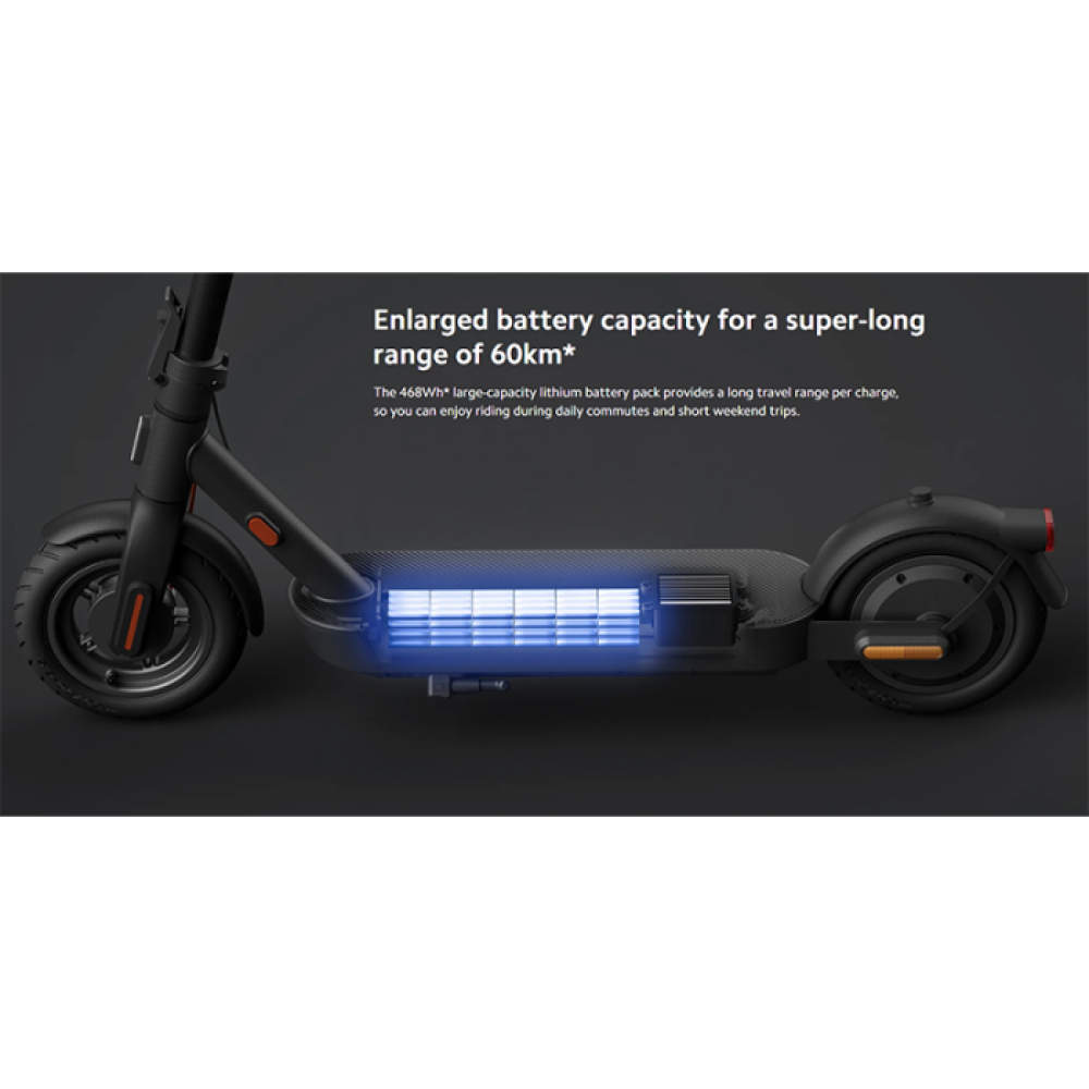 سكوتر كهربائي شاومي سكوتر 4 برو الجيل الثاني بسرعة 25 كيلو متر بالساعة وبقوة 1000 واط BHR8067GL - أسود