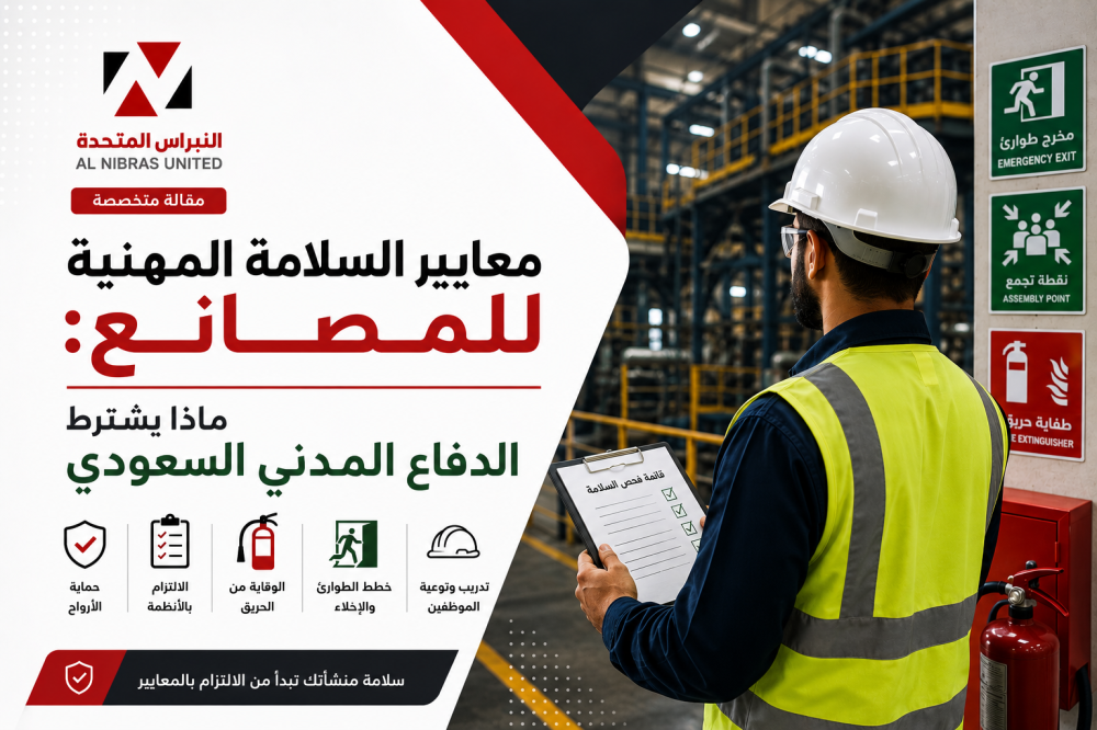 معايير السلامة المهنية للمصانع: ماذا يشترط الدفاع المدني السعودي