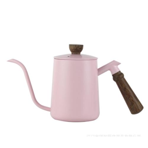 كاتل تقطير مقبض خشبي زهري 600 مل