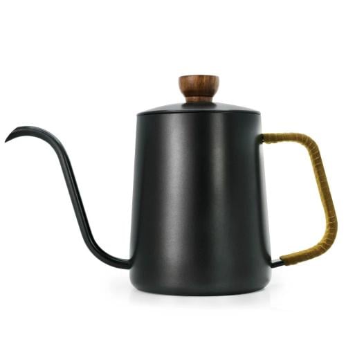 ابريق تقطير مقبض جلد اسود 600 مل