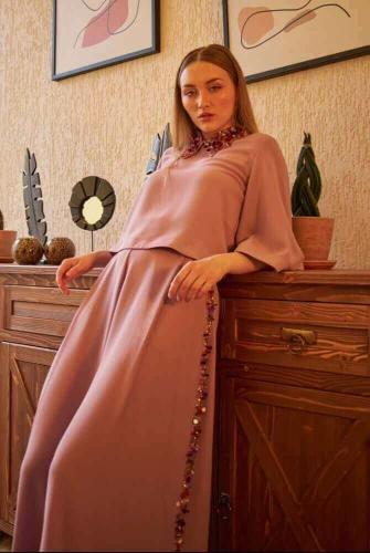 طقم كريب وردي من متجر ايفروز - Efruz