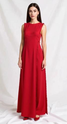 طارق ايديز  طقم بلوزة طويلة متدلية مع بنطال طويل