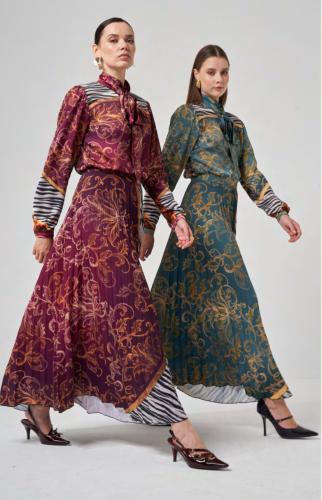 طقم حرير فيسكوز ملون