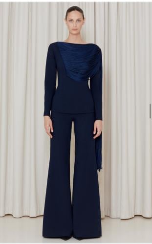 MELTEM طقم بدلة عصرية بهدب جانبي