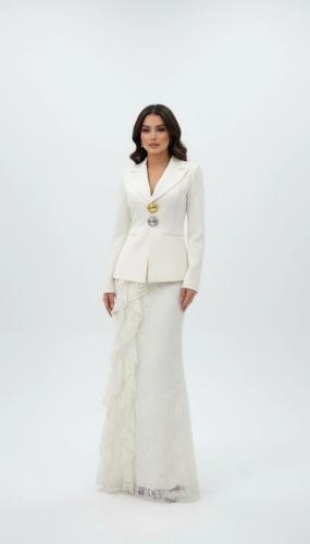 طقم بليزر رسمي و تنورة دانتيل