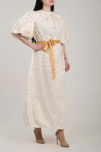 فستان اورقنزا بولكا ذهبي