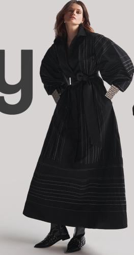 SAY فستان بستايل قميص مكسي تفته