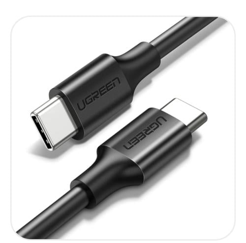 سلك شاحن يوجرين من USB-C إلى USB-C بطول 3م - أسود