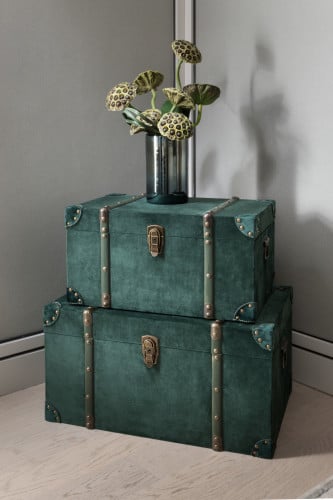 طقم صناديق تخزين مخمل