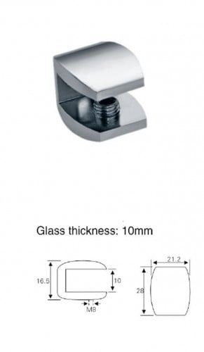حامل زجاج استنلستيل 10 ملي