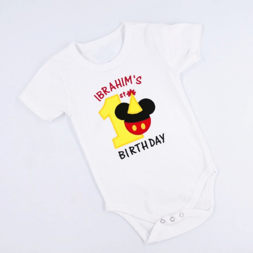تيشرت تطريز عيد ميلاد مكي ماوس - Mickey Embroidery