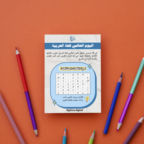 ثيم توزيعات بكلمات متقاطعه لليوم العالمي للغة العر...