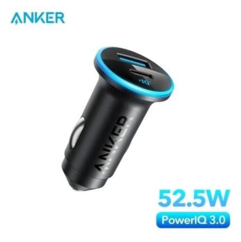 شاحن سيارة مدخلين بقوة 52.5W من شركة Anker