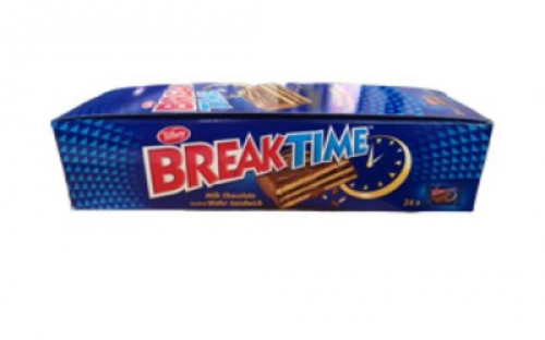 ويفر بريك تايم المحشو والمغطى بشوكولاته الحليب {24*16g}