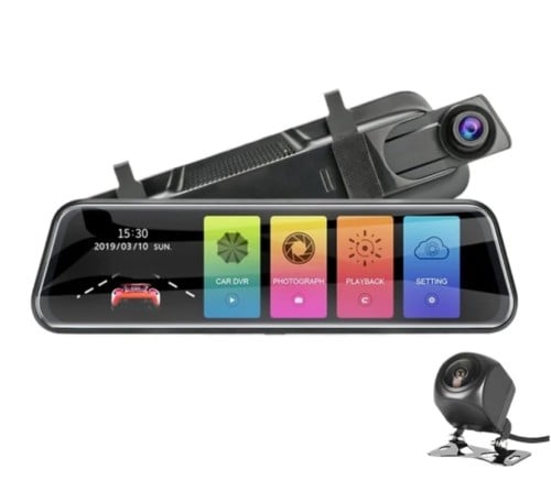 داش كام امامية وخلفية بدقة 4K مرايا سيارة امامية مزودة بكاميرا