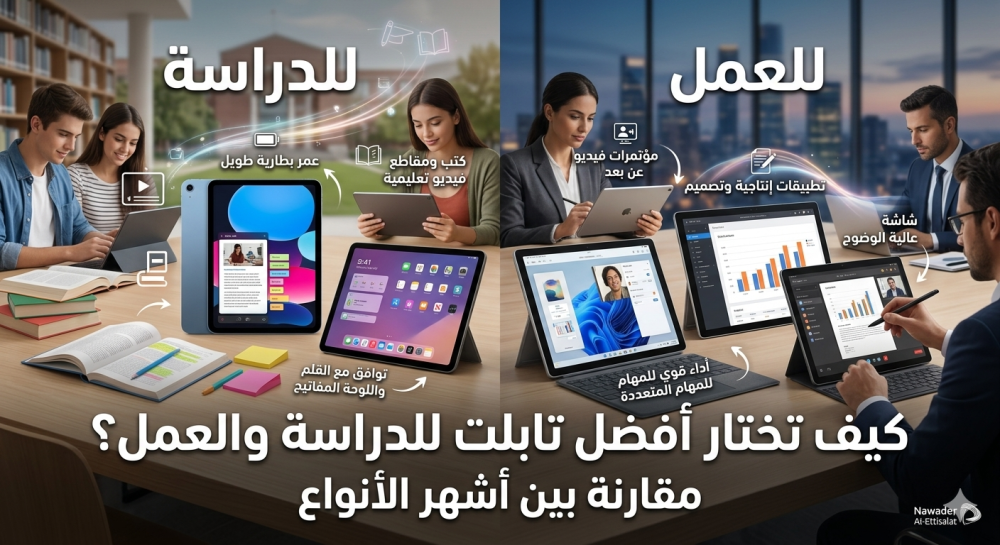 كيف تختار أفضل تابلت للدراسة والعمل؟ مقارنة بين أشهر الأنواع