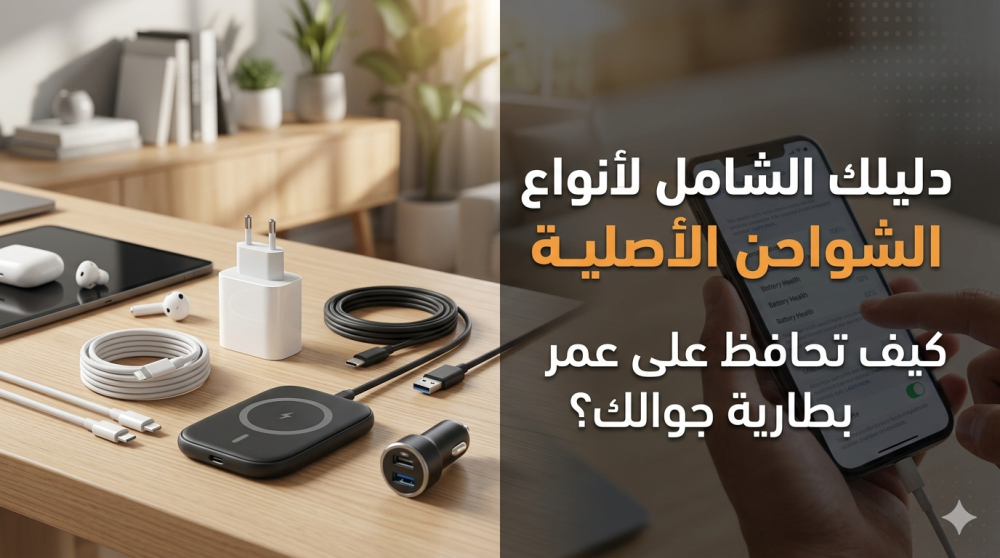 دليلك الشامل لأنواع الشواحن الأصلية: كيف تحافظ على عمر بطارية جوالك؟