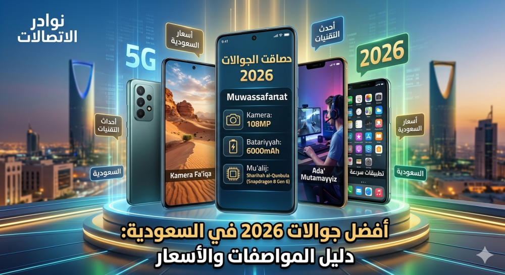 أفضل جوالات 2026 في السعودية: دليل المواصفات والأسعار في نوادر الاتصال