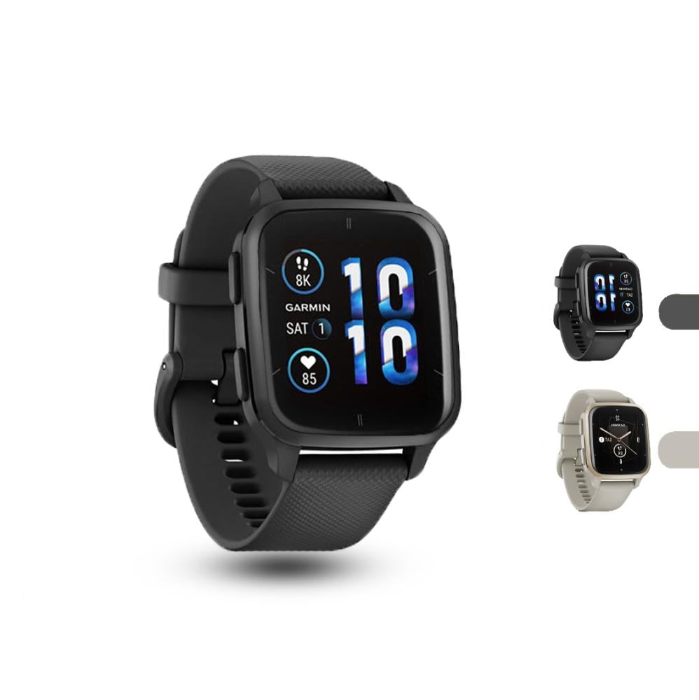 ساعة جارمن الذكية موديل فينو اس كيو 2 - ميوزك اديشن مقاس 40.6 (Garmin Venu Sq 2