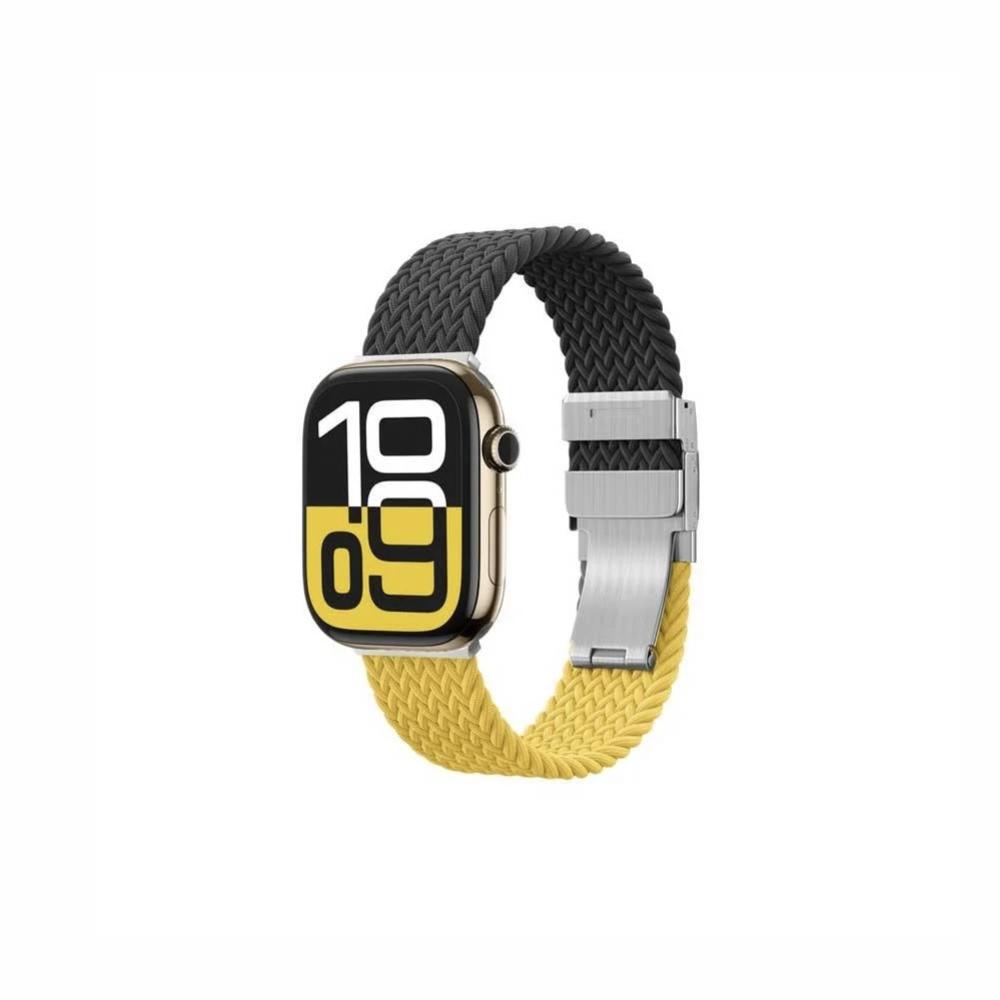 سوار نايلون AmazingThing لساعة ابل مقاس45/46/49 مم - اصفر واسود