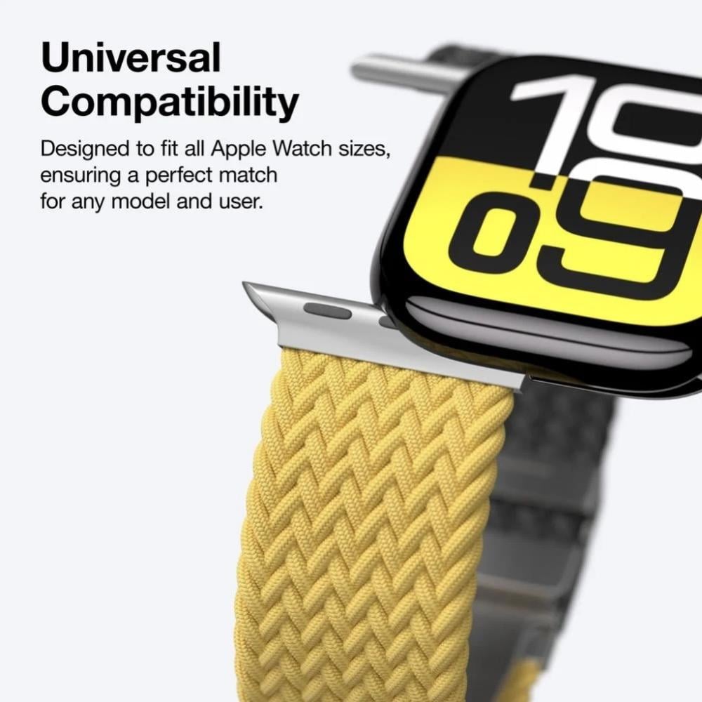 سوار نايلون AmazingThing لساعة ابل مقاس45/46/49 مم - اصفر واسود