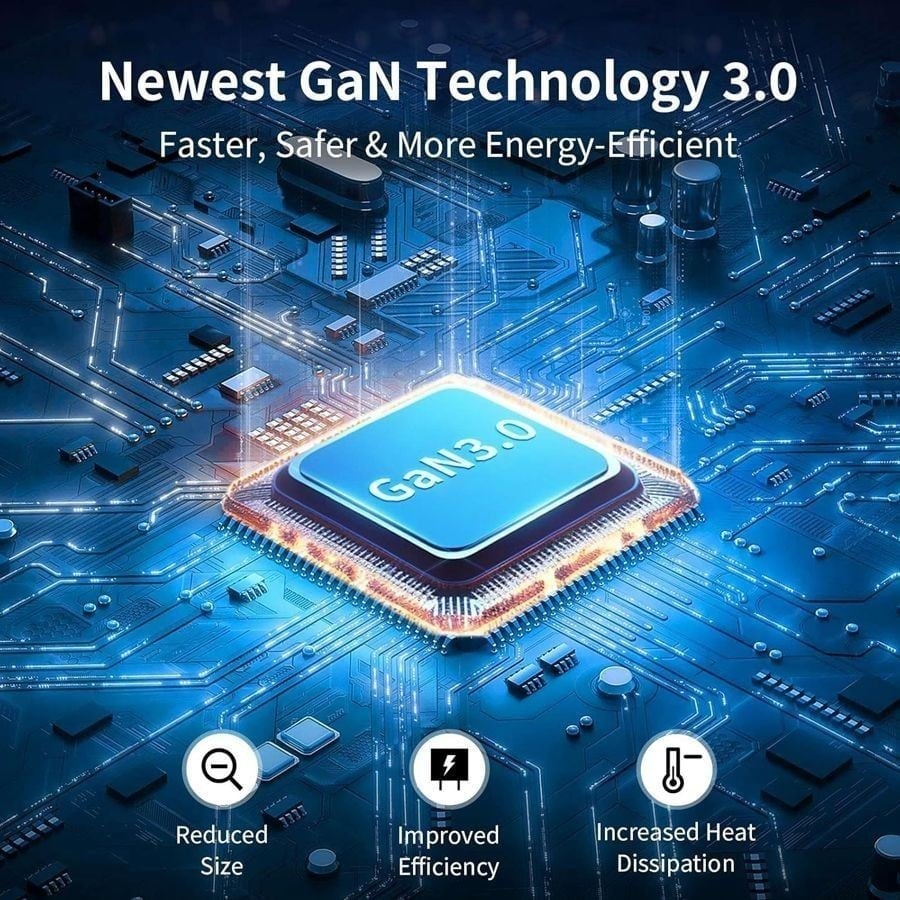 شاحن وفيش سفر موماكس بتقنية الشحن السريع GaN PD بـ 5 منافذ وبقوة 65 واط UA8U - بنفسجي