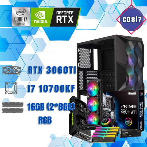 تجميعة احترافية i7 الجيل العاشر كرت الشاشه RTX 3060Ti