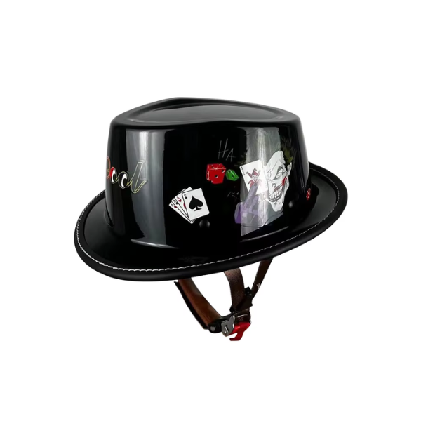 fedora on motorcycle helmet Rack Hat Holder Storage Shelf, Metal Floor Rack Football Bicycle Helmet Storage Basket, Retail Cowboy Baseball Hats Display Stand, Closet Hat Organizer Helmet Hangers : Home & Kitchen This helmet cover stands out with its elegant cloche hat design and high Road King Mafia | Just