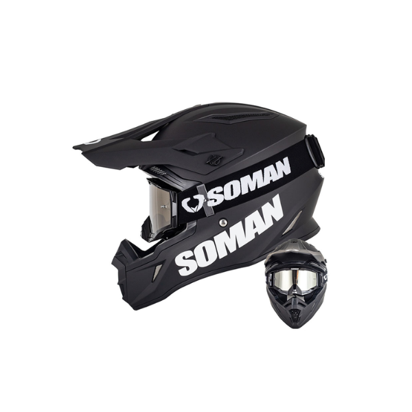 SOMAN M11 Motocross Helmet | MATT BLACK - متجر عطاالله للدراجات